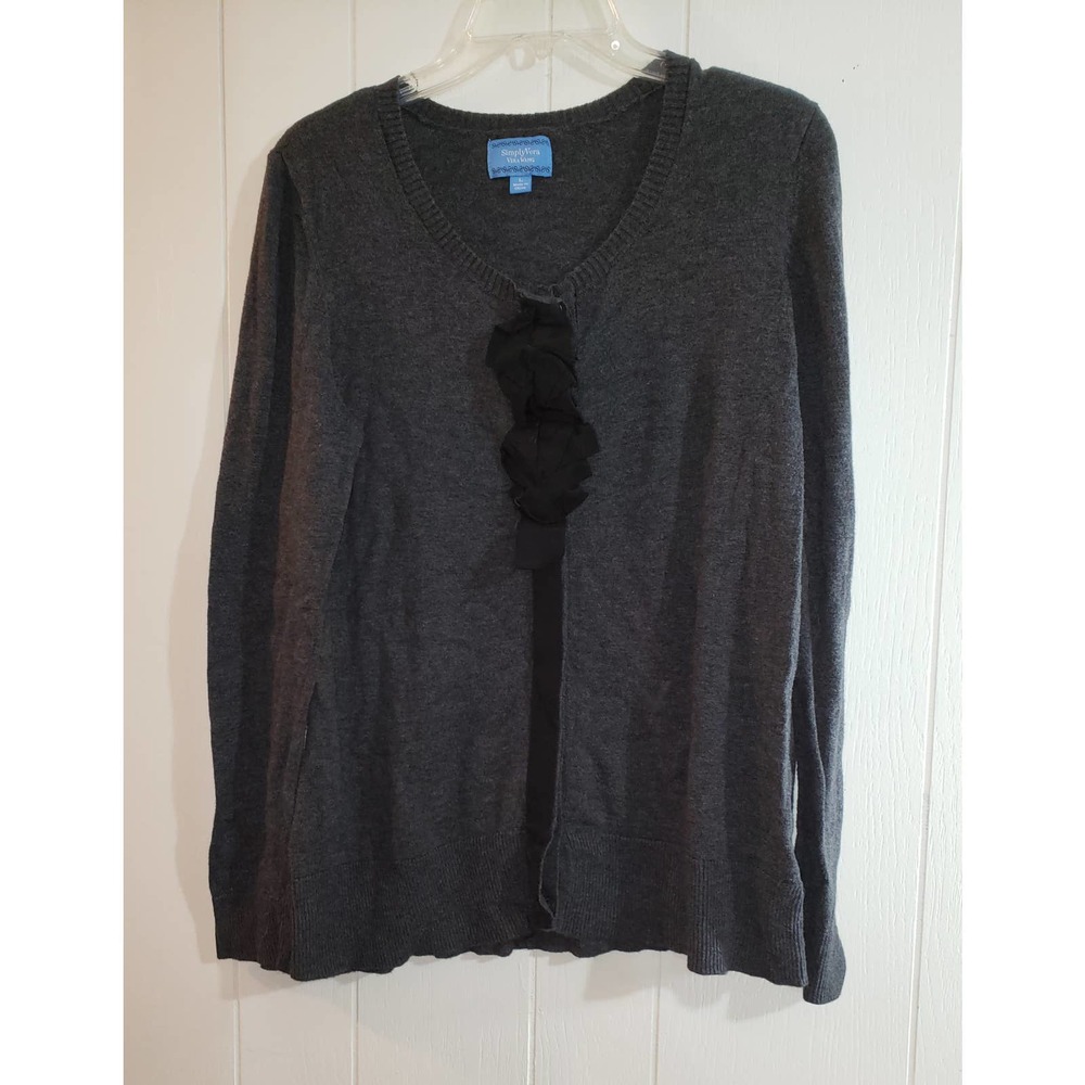 Simply Vera size large gray sweater cardigan